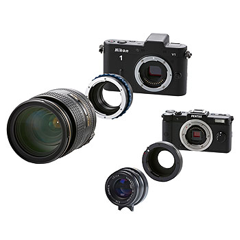 Nik1 PentQ Montage - Nikon 1 ve Pentax Q için yeni adaptörler
