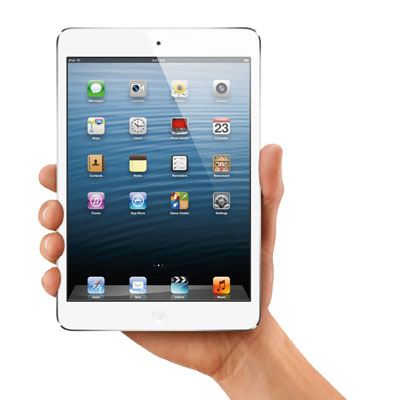 iPad mini inHand Wht iOS6 PRINT - Apple yeni ürünleri ile şaşırttı!