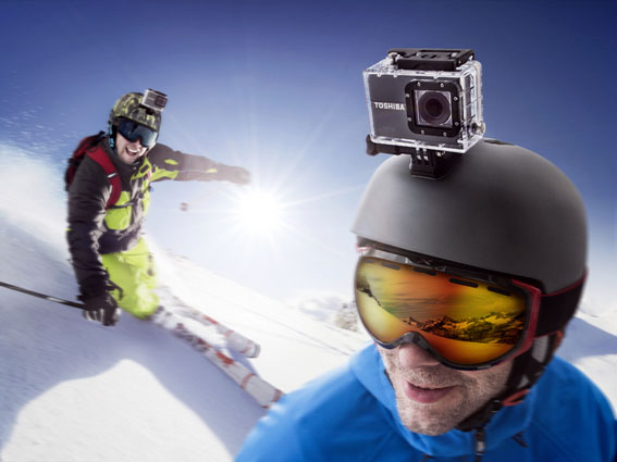 Lifestyle Image ski - Toshiba Camileo X-Sports Kamera