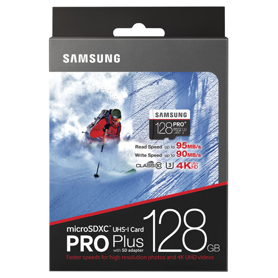 1449646749 adapterPROplus128 001 Front Black - Samsung Pro Plus 128GB microSD